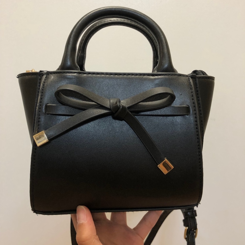 Mini Black Bow Purse